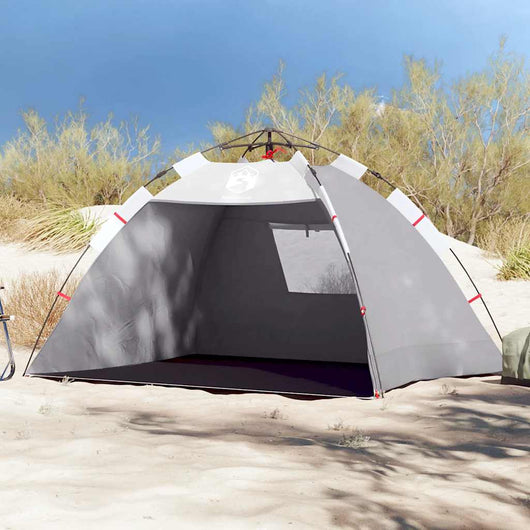 Tenda da Spiaggia 2 Persone Grigio Rilascio Rapido Impermeabile 4005298