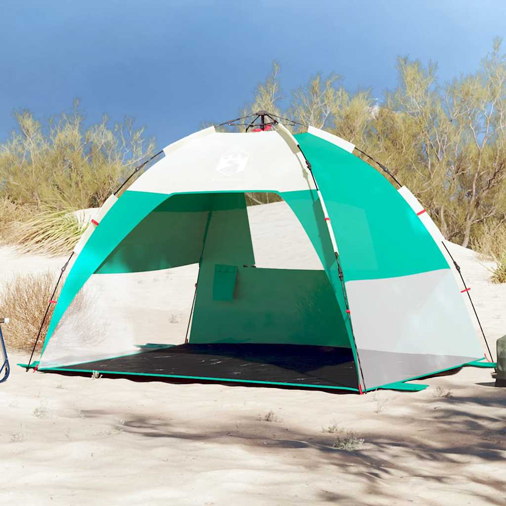 Tenda da Spiaggia 2 Persone Verde Rilascio Rapido Impermeabile 4005300