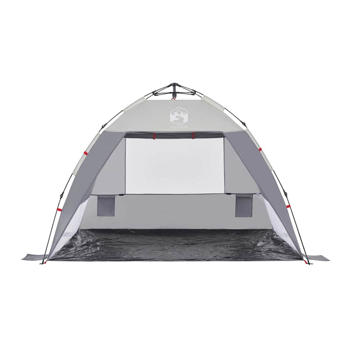 Tenda da Spiaggia 2 Persone Grigio Rilascio Rapido Impermeabile 4005301