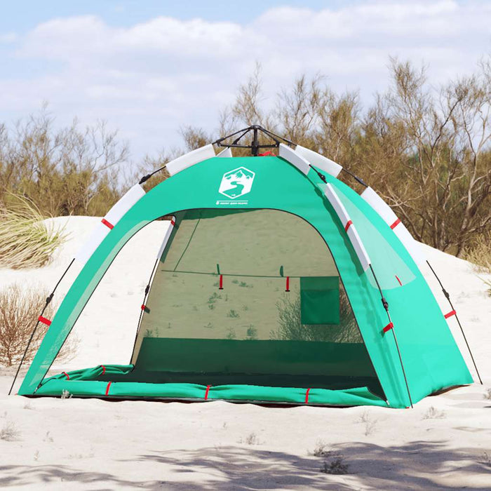 Tenda da Spiaggia 2 Persone Verde Rilascio Rapido Impermeabile 4005303
