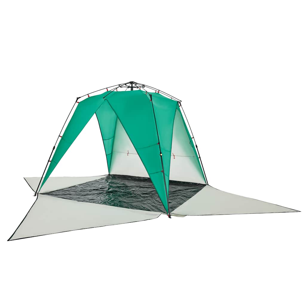 Tenda da Spiaggia 4 Persone Verde Rilascio Rapido Impermeabile 4005306