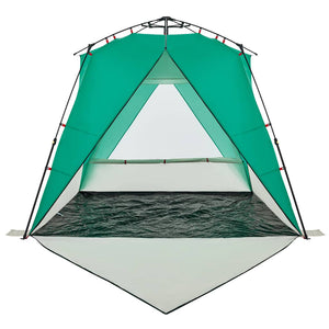 Tenda da Spiaggia 4 Persone Verde Rilascio Rapido Impermeabile 4005306