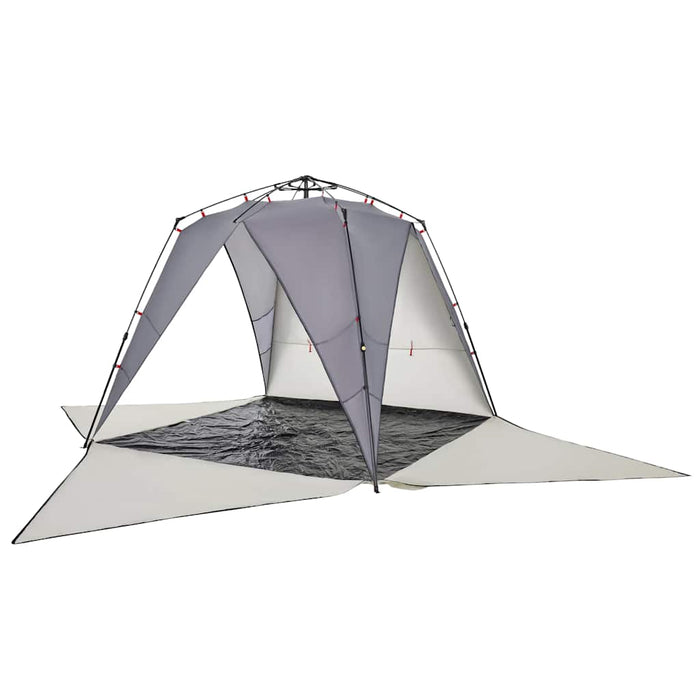 Tenda da Spiaggia 4 Persone Grigio Rilascio Rapido Impermeabile 4005307
