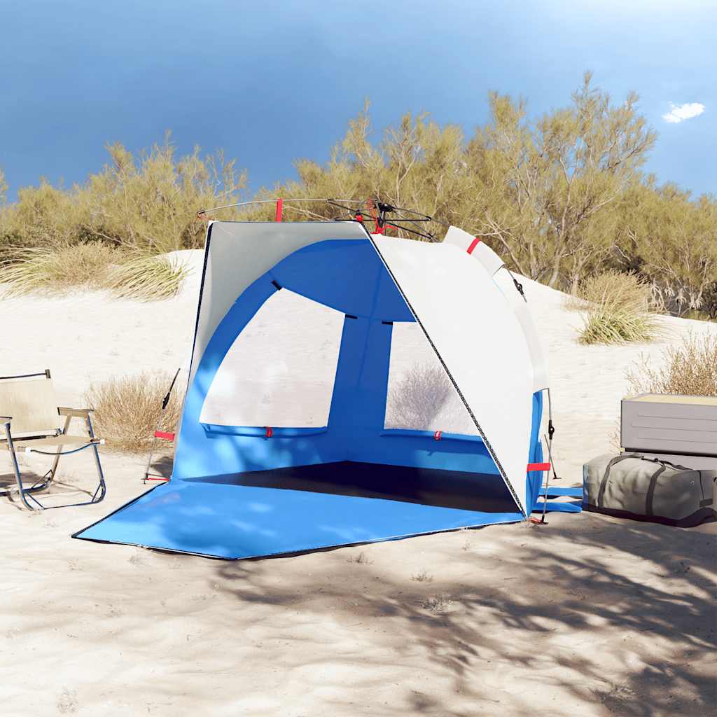 Tenda da Spiaggia 2Persone Azzurro Rilascio Rapido Impermeabile 4005308