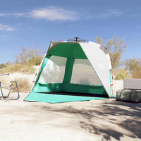 Tenda da Spiaggia 3 Persone Verde Rilascio Rapido Impermeabile 4005312