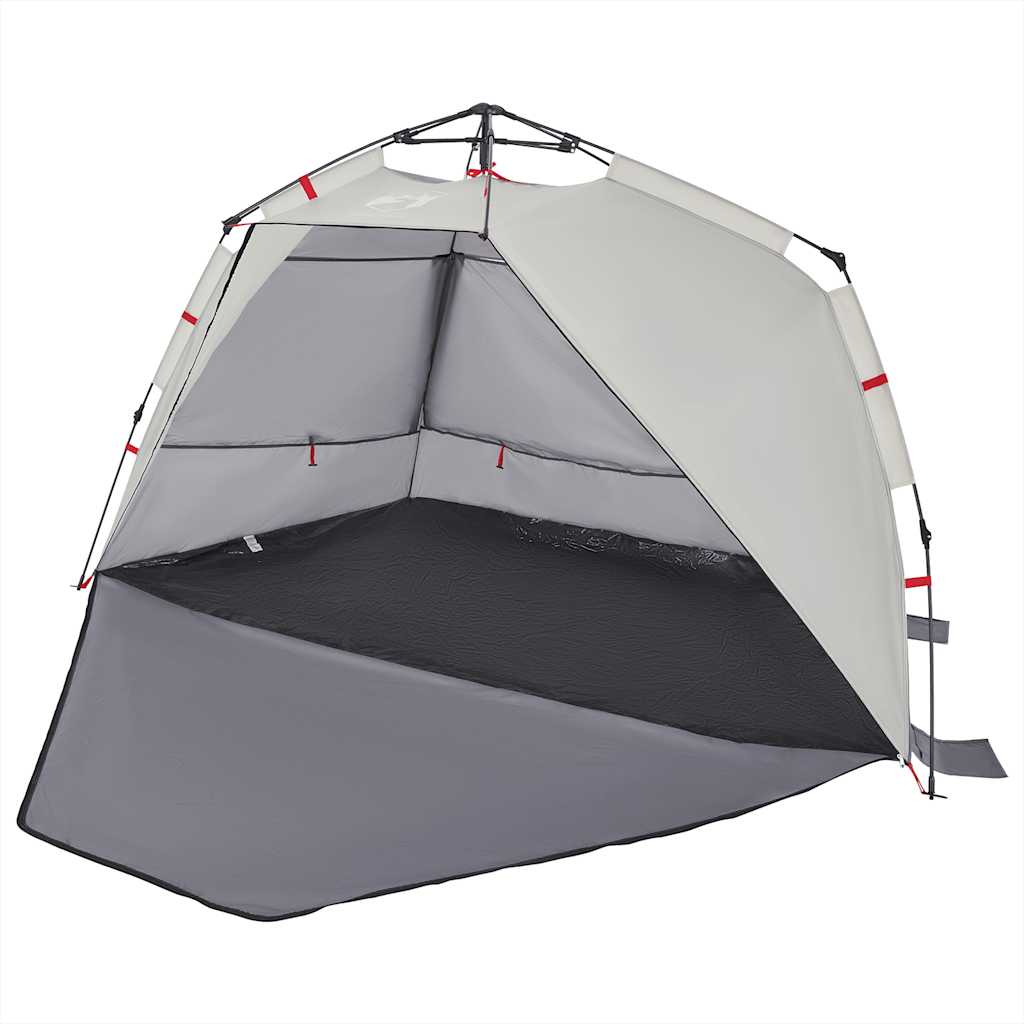 Tenda da Spiaggia 3 Persone Grigio Rilascio Rapido Impermeabile 4005313