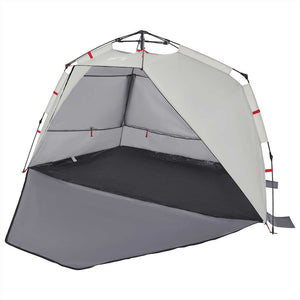 Tenda da Spiaggia 3 Persone Grigio Rilascio Rapido Impermeabile 4005313