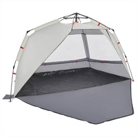Tenda da Spiaggia 3 Persone Grigio Rilascio Rapido Impermeabile 4005313