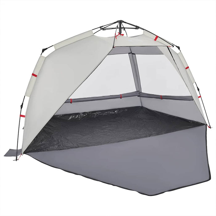 Tenda da Spiaggia 3 Persone Grigio Rilascio Rapido Impermeabile 4005313