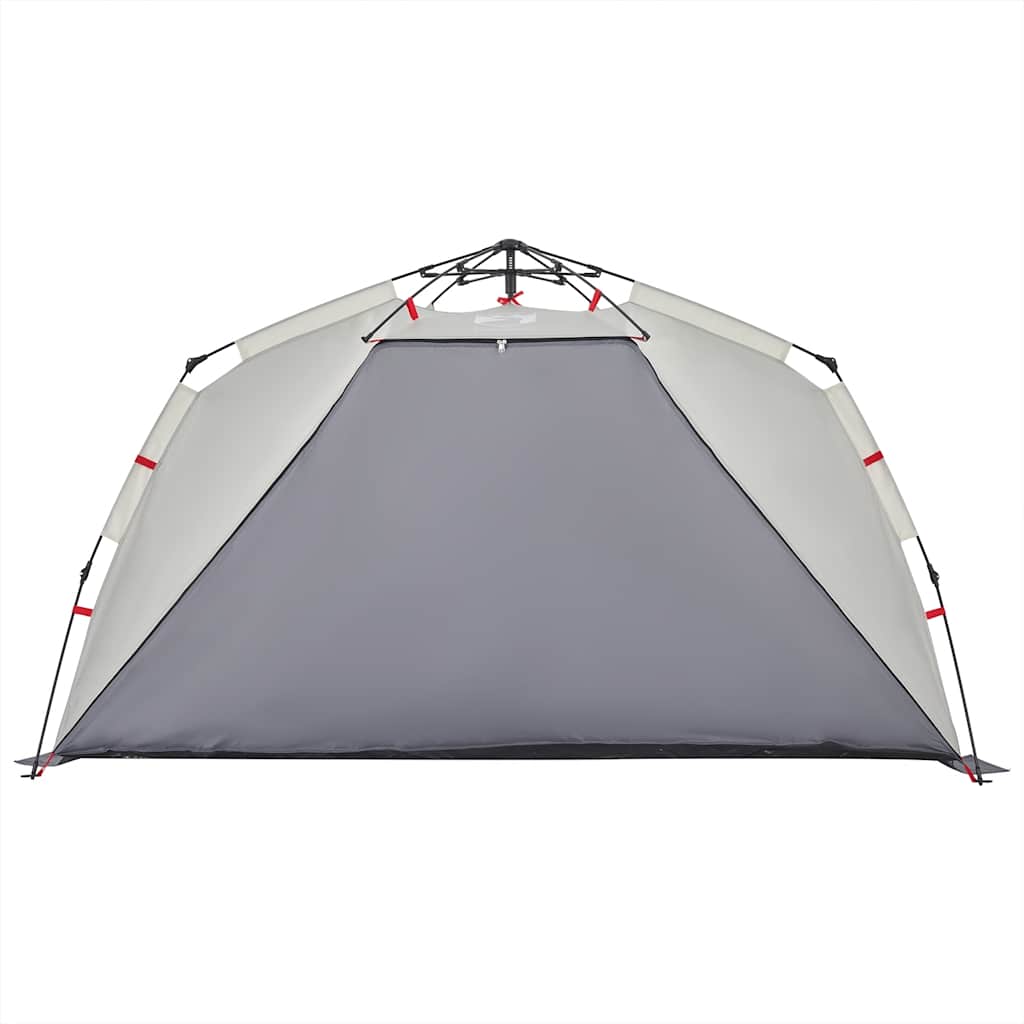 Tenda da Spiaggia 3 Persone Grigio Rilascio Rapido Impermeabile 4005313