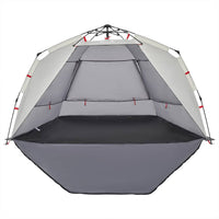 Tenda da Spiaggia 3 Persone Grigio Rilascio Rapido Impermeabile 4005313