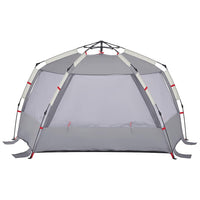 Tenda da Spiaggia 3 Persone Grigio Rilascio Rapido Impermeabile