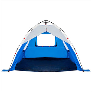 Tenda da Spiaggia 3Persone Azzurro Rilascio Rapido Impermeabile 4005314