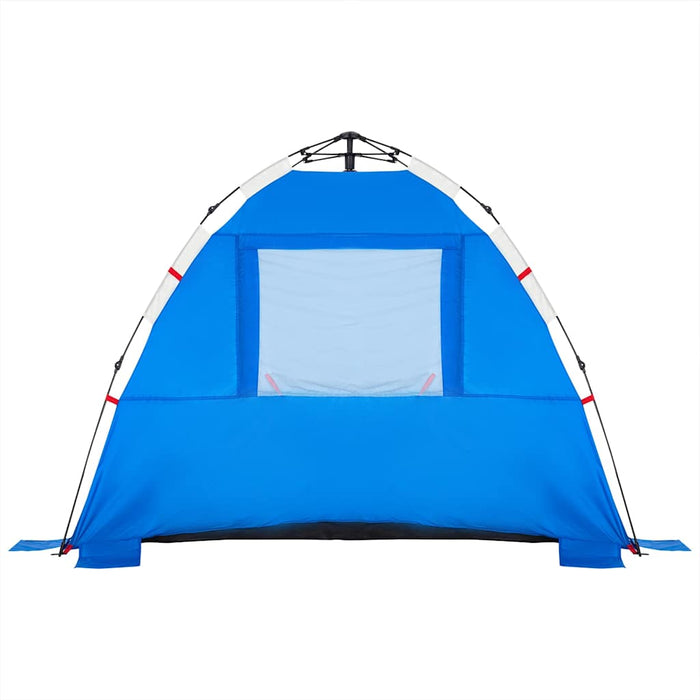 Tenda da Spiaggia 3Persone Azzurro Rilascio Rapido Impermeabile