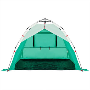 Tenda da Spiaggia 3 Persone Verde Rilascio Rapido Impermeabile