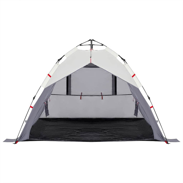 Tenda da Spiaggia 3 Persone Grigio Rilascio Rapido Impermeabile 4005316
