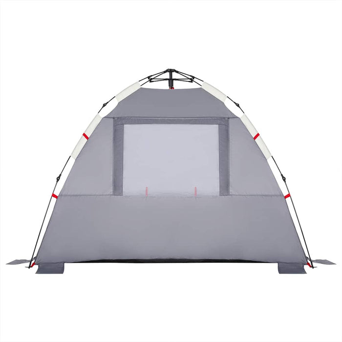 Tenda da Spiaggia 3 Persone Grigio Rilascio Rapido Impermeabile 4005316