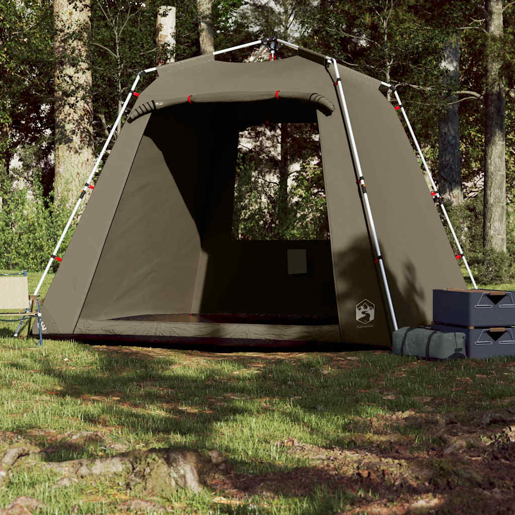 Tenda da Pesca 4 Persone Verde Oliva a Rilascio Rapido