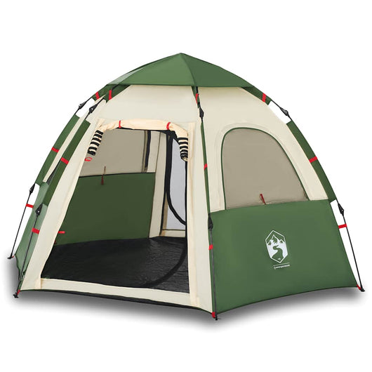 Tenda da Campeggio Cabina 4 Persone Verde a Rilascio Rapido 4005332