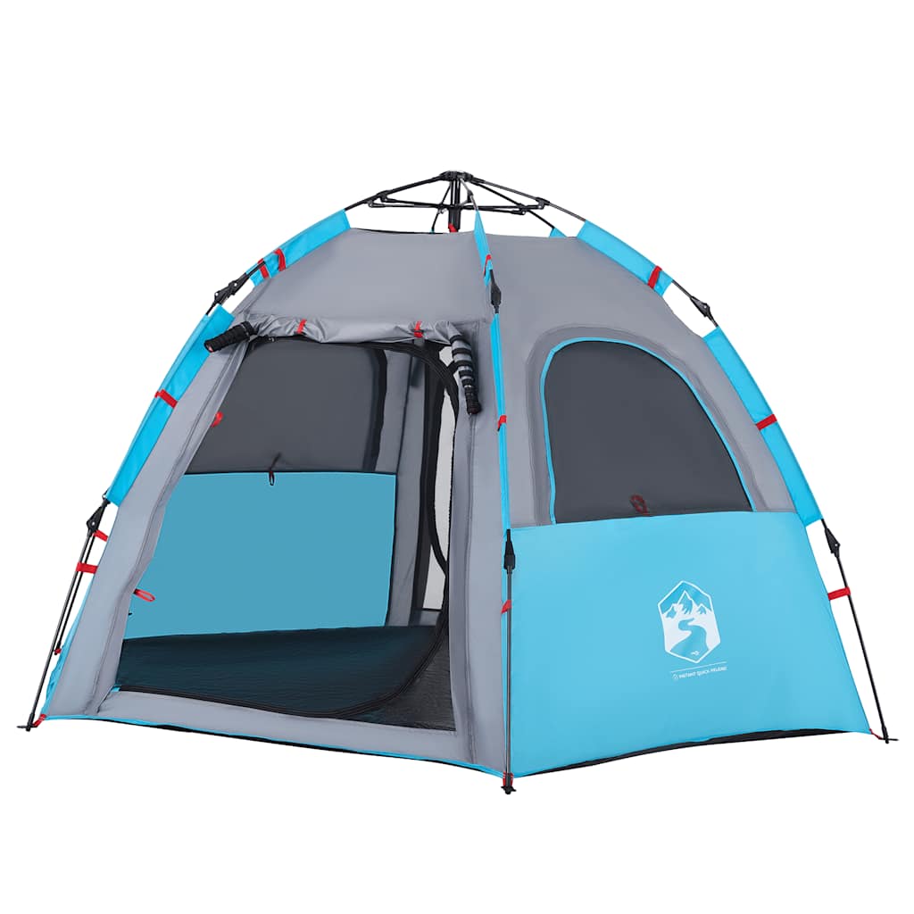 Tenda da Campeggio Cabina 4 Persone Blu a Rilascio Rapido 4005333