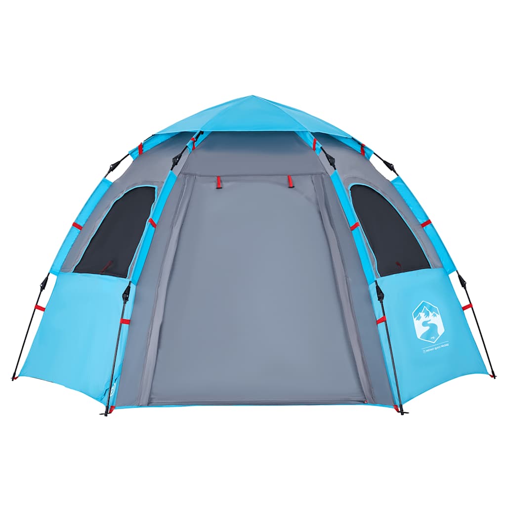 Tenda da Campeggio Cabina 4 Persone Blu a Rilascio Rapido 4005333