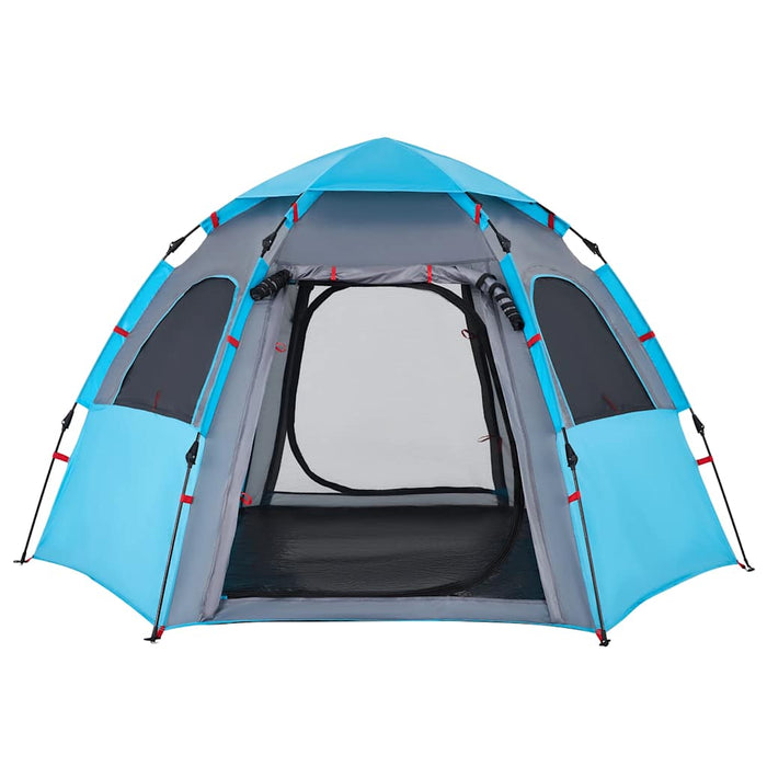 Tenda da Campeggio Cabina 4 Persone Blu a Rilascio Rapido 4005333