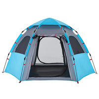 Tenda da Campeggio Cabina 4 Persone Blu a Rilascio Rapido