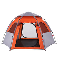 Tenda Campeggio Cabina 4 Pers. Grigio Arancione Rilascio Rapido 4005334