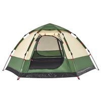 vidaXL Tenda da Campeggio Cabina 4 Persone Verde a Rilascio Rapido