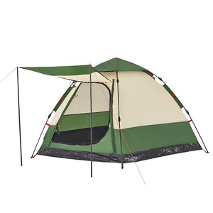 vidaXL Tenda da Campeggio Cabina 4 Persone Verde a Rilascio Rapido