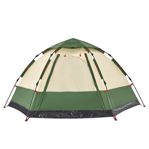 vidaXL Tenda da Campeggio Cabina 4 Persone Verde a Rilascio Rapido
