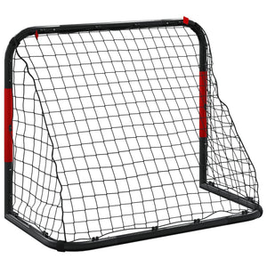 Porta da Calcio con Rete Rossa e Nera 90x48x71 cm in Acciaio 4007967