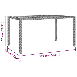 vidaXL Set Bistrò da Giardino 7 pz con Cuscini in Polyrattan Grigio
