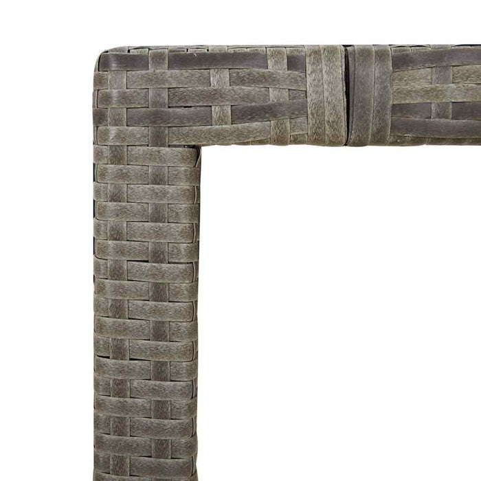 Set BistrÃ² da Giardino 5 pz con Cuscini in Polyrattan Grigio