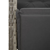 Set Bistrò da Giardino 11 pz con Cuscini in Polyrattan Grigio 3277262