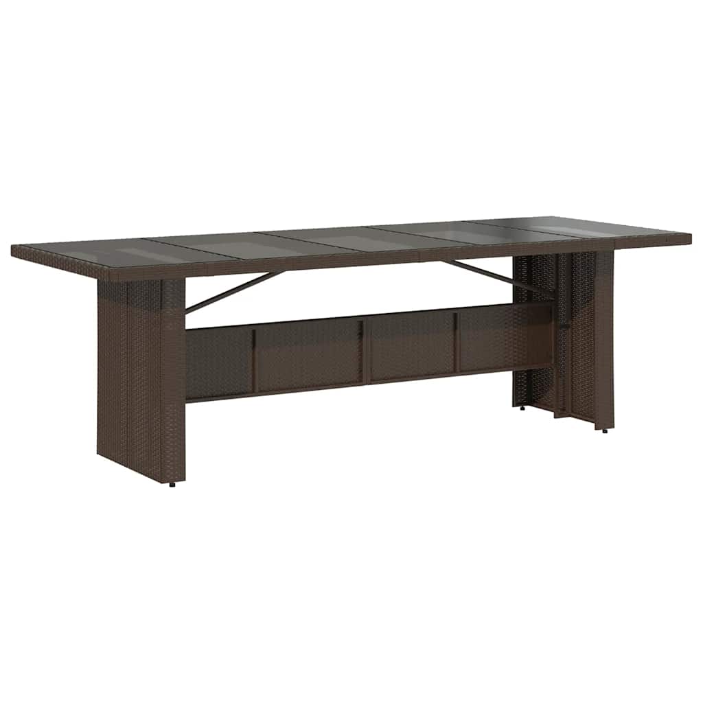 Set Bistrò da Giardino 9 pz con Cuscini in Polyrattan Marrone 3277283