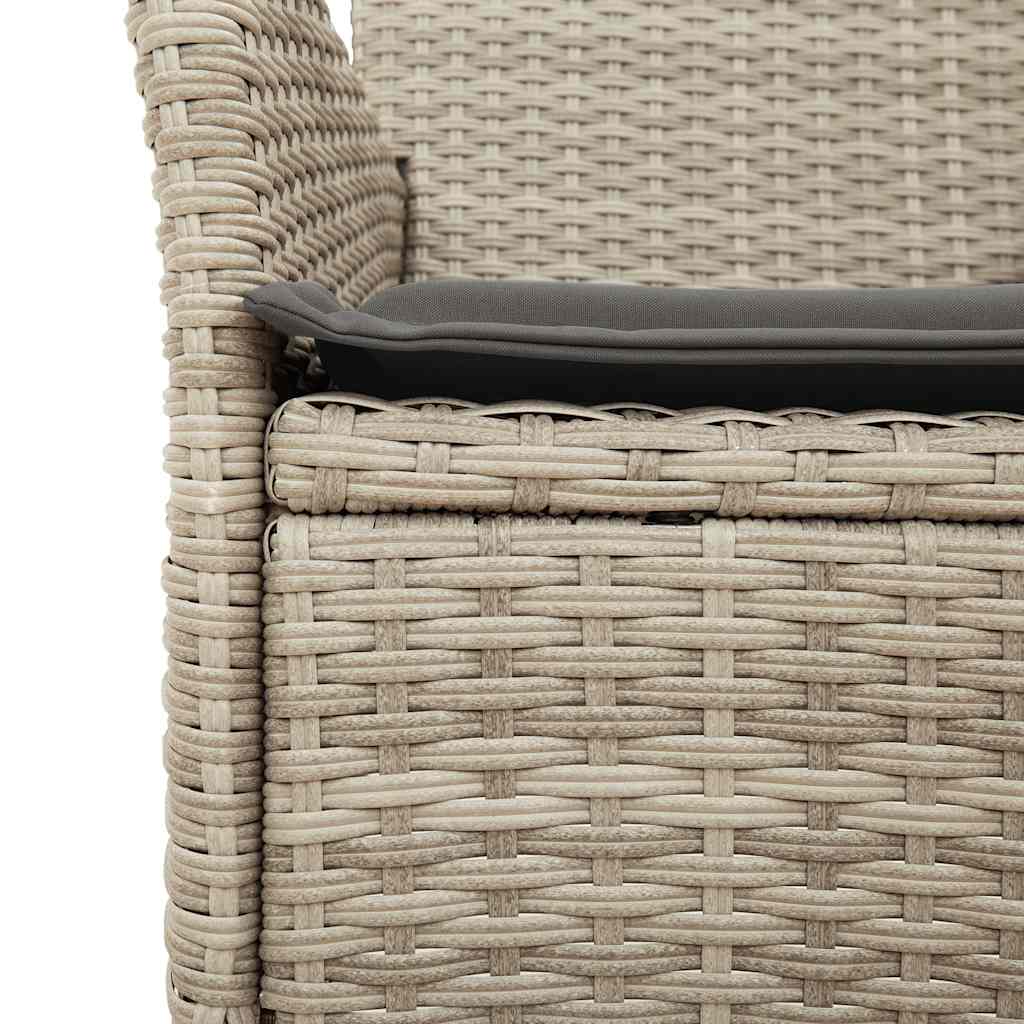 Set Pranzo da Giardino 5pz con Cuscini Polyrattan e Vetro 3278575