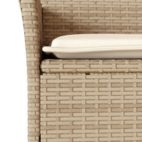 Set Pranzo da Giardino 3pz con Cuscini Beige Polyrattan Acacia 3278639