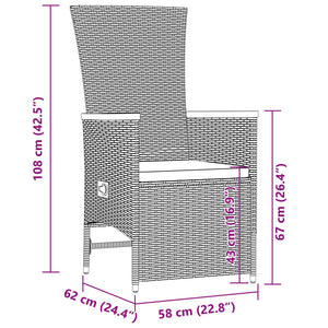 Set da Pranzo da Giardino 9 pz con Cuscini in Polyrattan Grigio 3277557