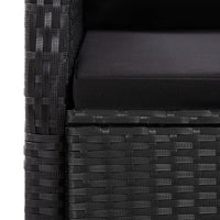 Set da Pranzo da Giardino 11 pz con Cuscini in Polyrattan Nero 3277660