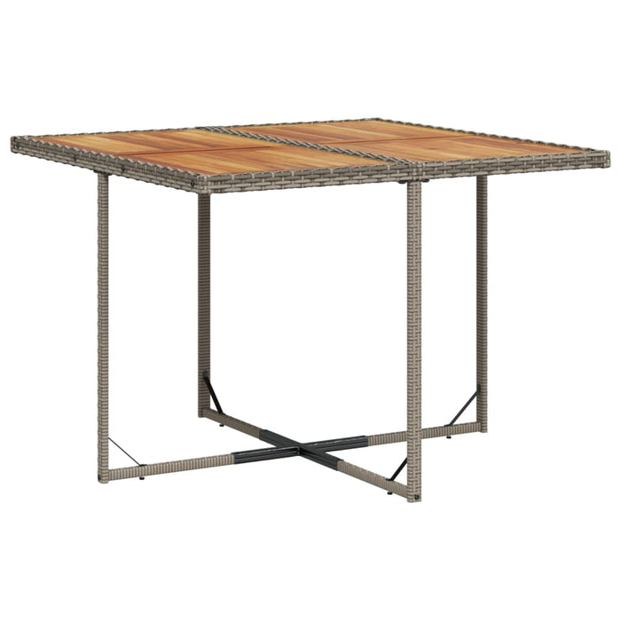 Set da Pranzo da Giardino 5 pz con Cuscini in Polyrattan Grigio 3277849