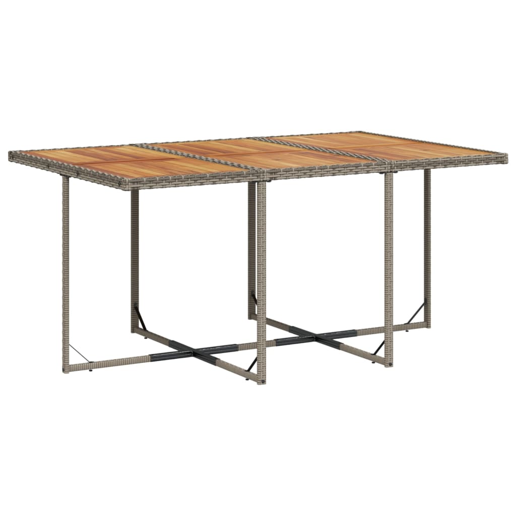 Set da Pranzo da Giardino 7 pz con Cuscini in Polyrattan Grigio 3277861