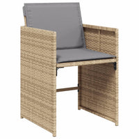 Set Pranzo da Giardino 11 pz con Cuscini Beige Misto Polyrattan 3277883