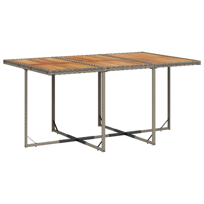 Set da Pranzo da Giardino 11pz con Cuscini in Polyrattan Grigio 3277921