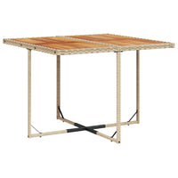 Set da Pranzo da Giardino 9 pz con Cuscini Beige in Polyrattan 3277971