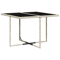 Set Pranzo da Giardino 5pz con Cuscini Grigio Chiaro Polyrattan 3278026