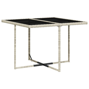 Set Pranzo da Giardino 5pz con Cuscini Grigio Chiaro Polyrattan 3278026