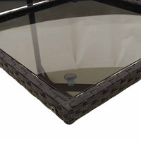 Set da Pranzo da Giardino 7 pz Nero con Cuscini in Polyrattan 3278033