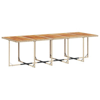 Set da Pranzo da Giardino 15 pz con Cuscini Beige in Polyrattan 3278127