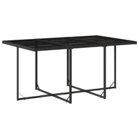 Set da Pranzo da Giardino 11 pz con Cuscini in Polyrattan Nero 3278154